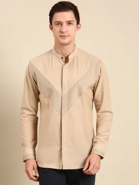 Beige Malai Cotton Shirt - MM0851