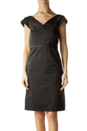 Black A-line Sleeveless Dress