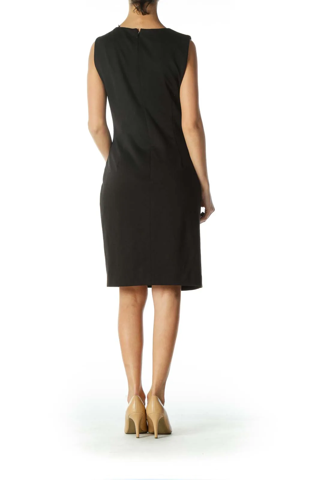 Black Sleeveless Work Dress