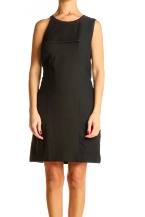 Black Work A-Line Dress