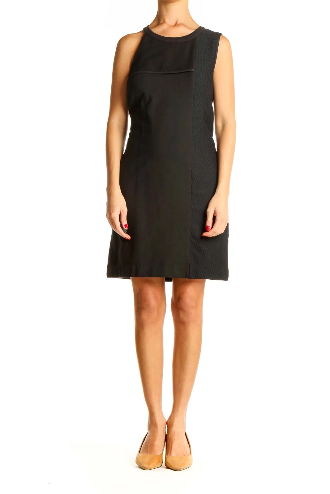 Black Work A-Line Dress