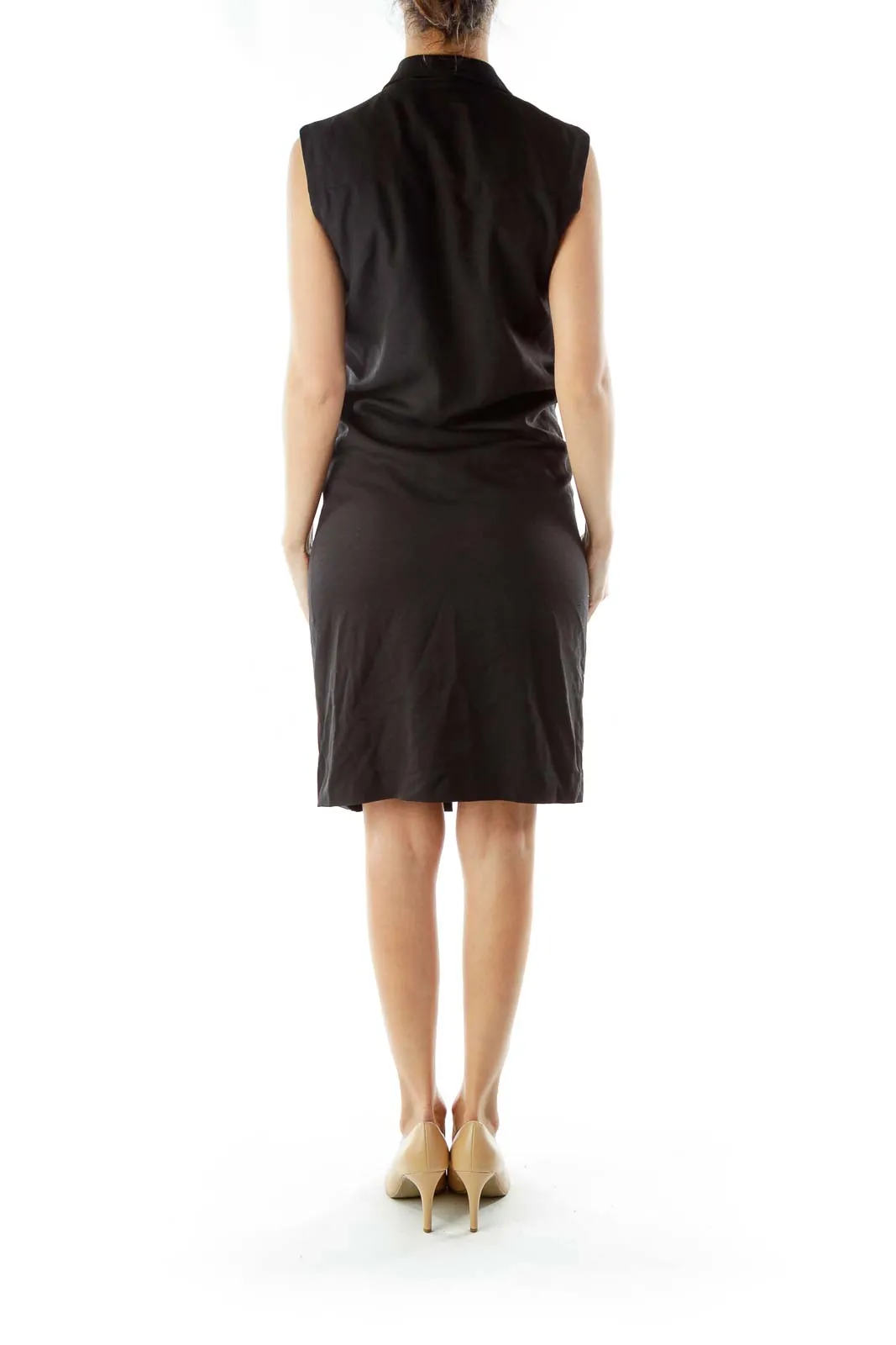 Black Work Dress with Collar