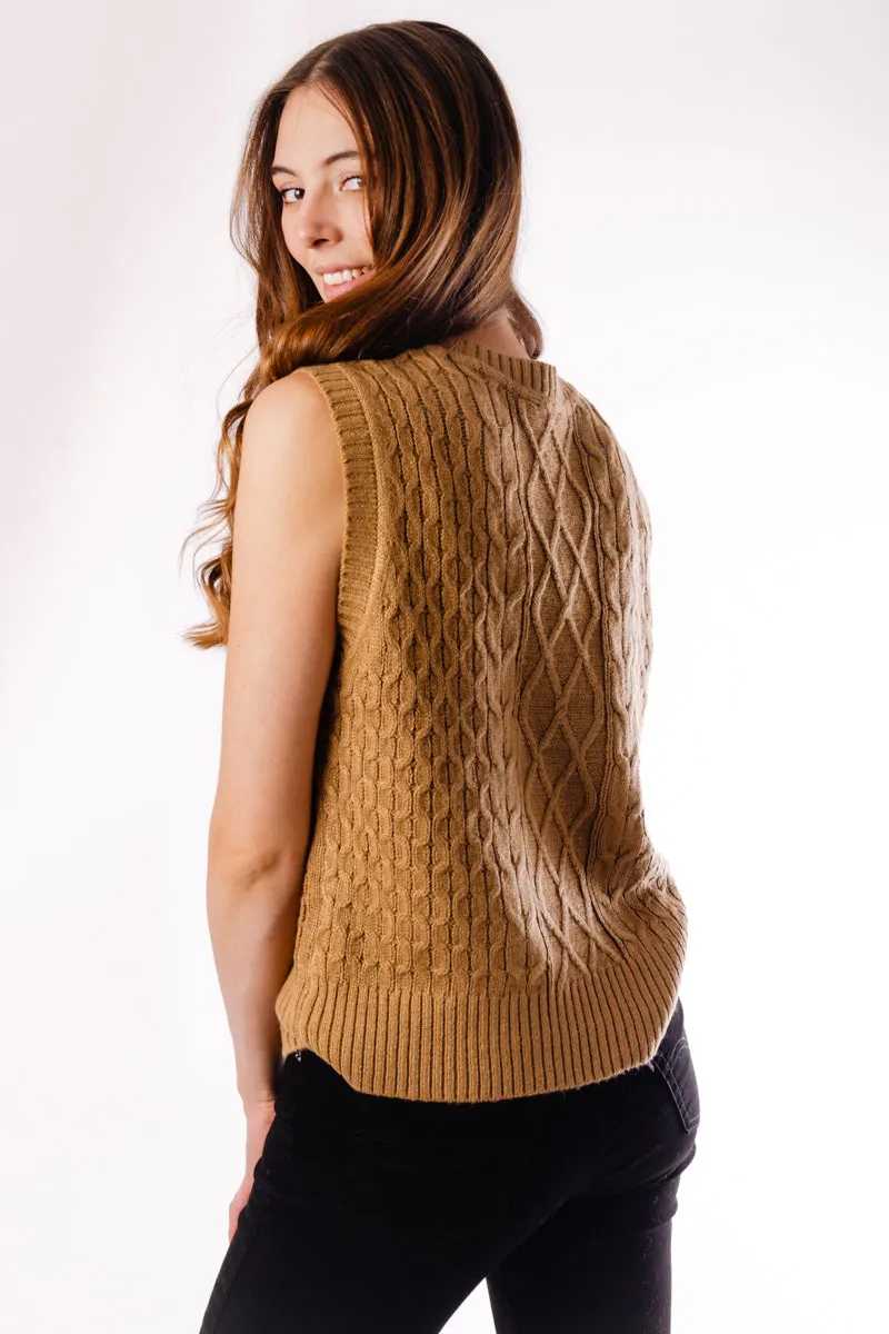 Buttonfront Cable Vest