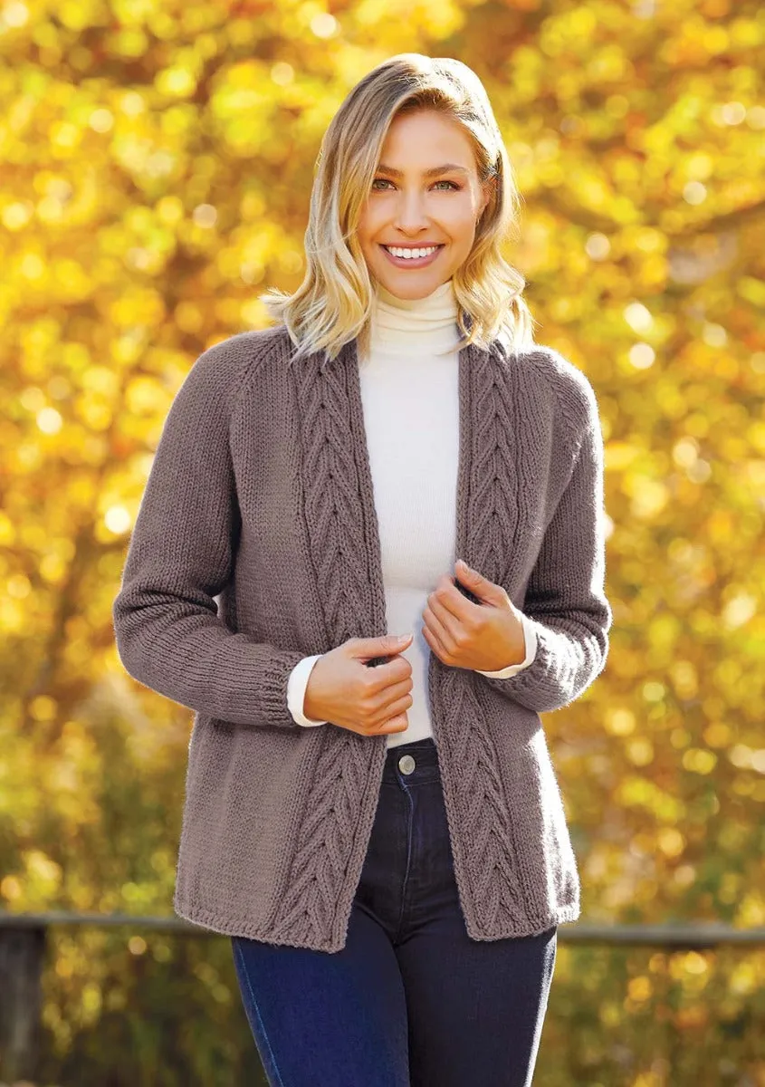 Cabled Trim Cardigan