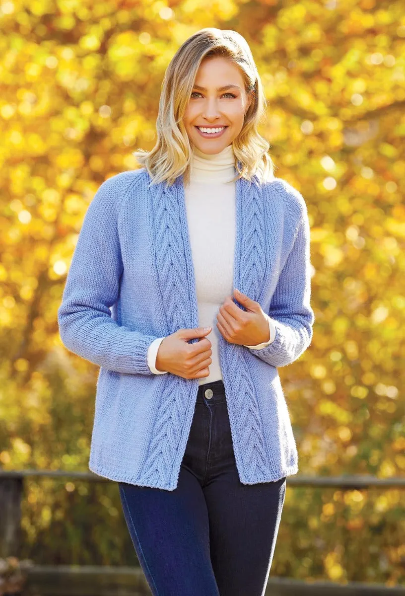 Cabled Trim Cardigan