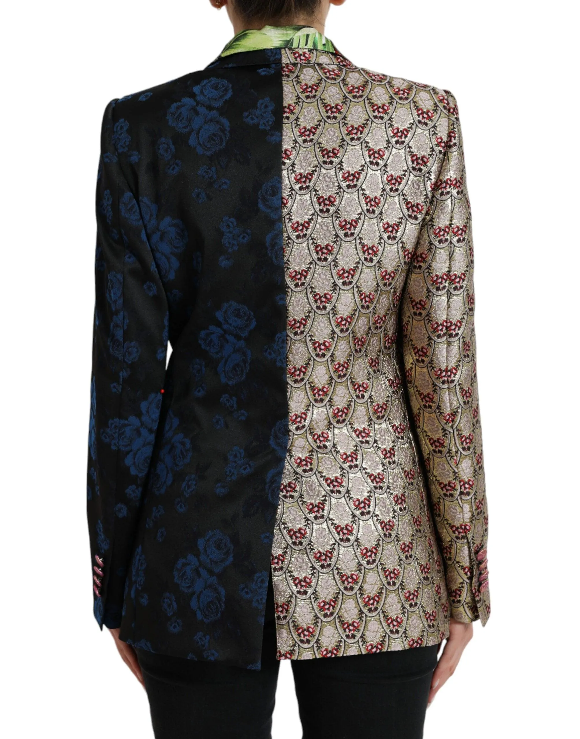 Dolce & Gabbana Multicolor Floral Patchwork Jacquard Jacket