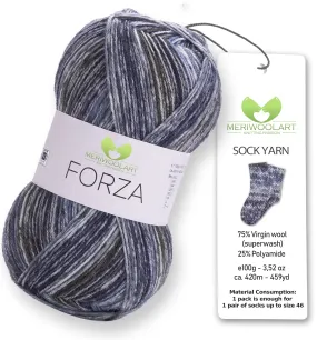 FORZA 2606 WOOL SOCK YARN 100g 420