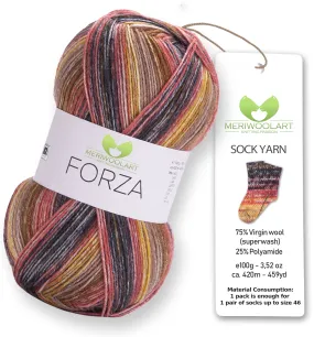 FORZA 2611 WOOL SOCK YARN 100g 420