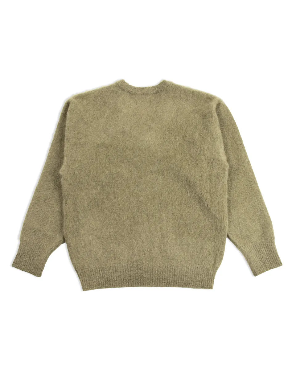 Joe McCoy Mohair V-Neck Sweater - Mint