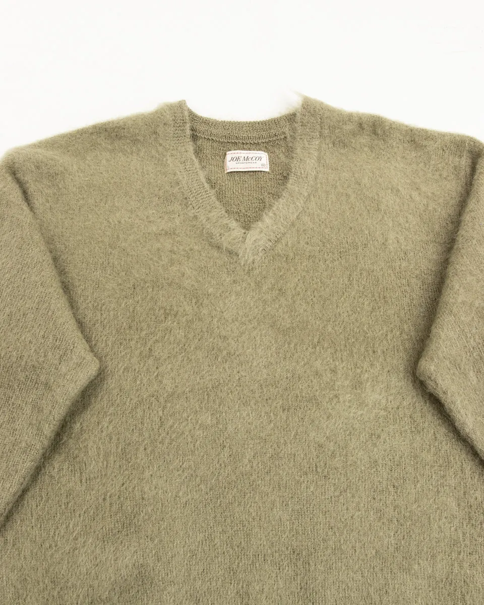 Joe McCoy Mohair V-Neck Sweater - Mint