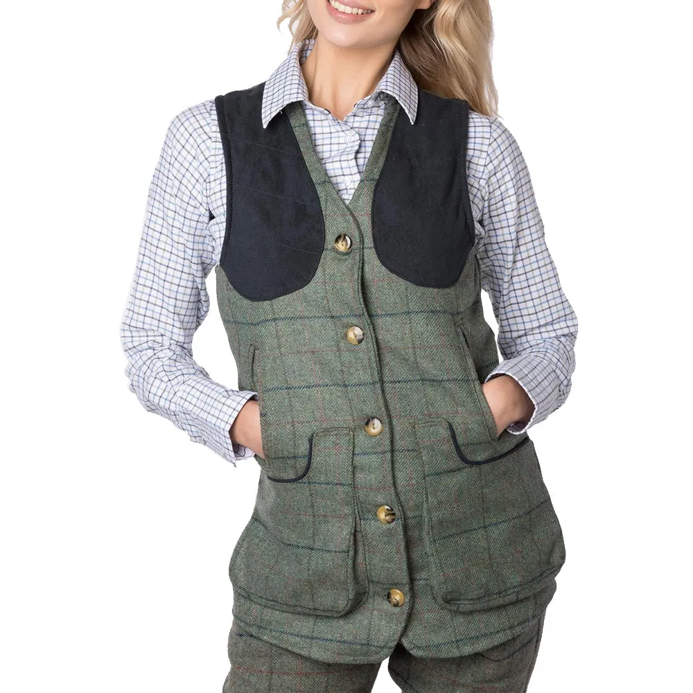 Ladies Danby Waistcoat Tweed Shooting Waistcoat