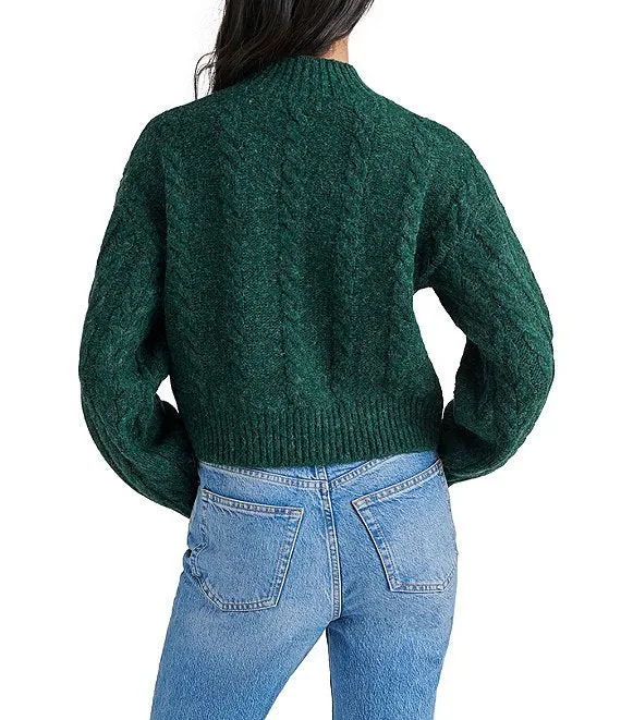 Marcie Cable Knit Mock Neck Sweater