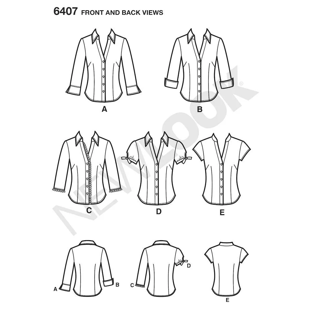 Newlook Pattern 6407 Misses Tops