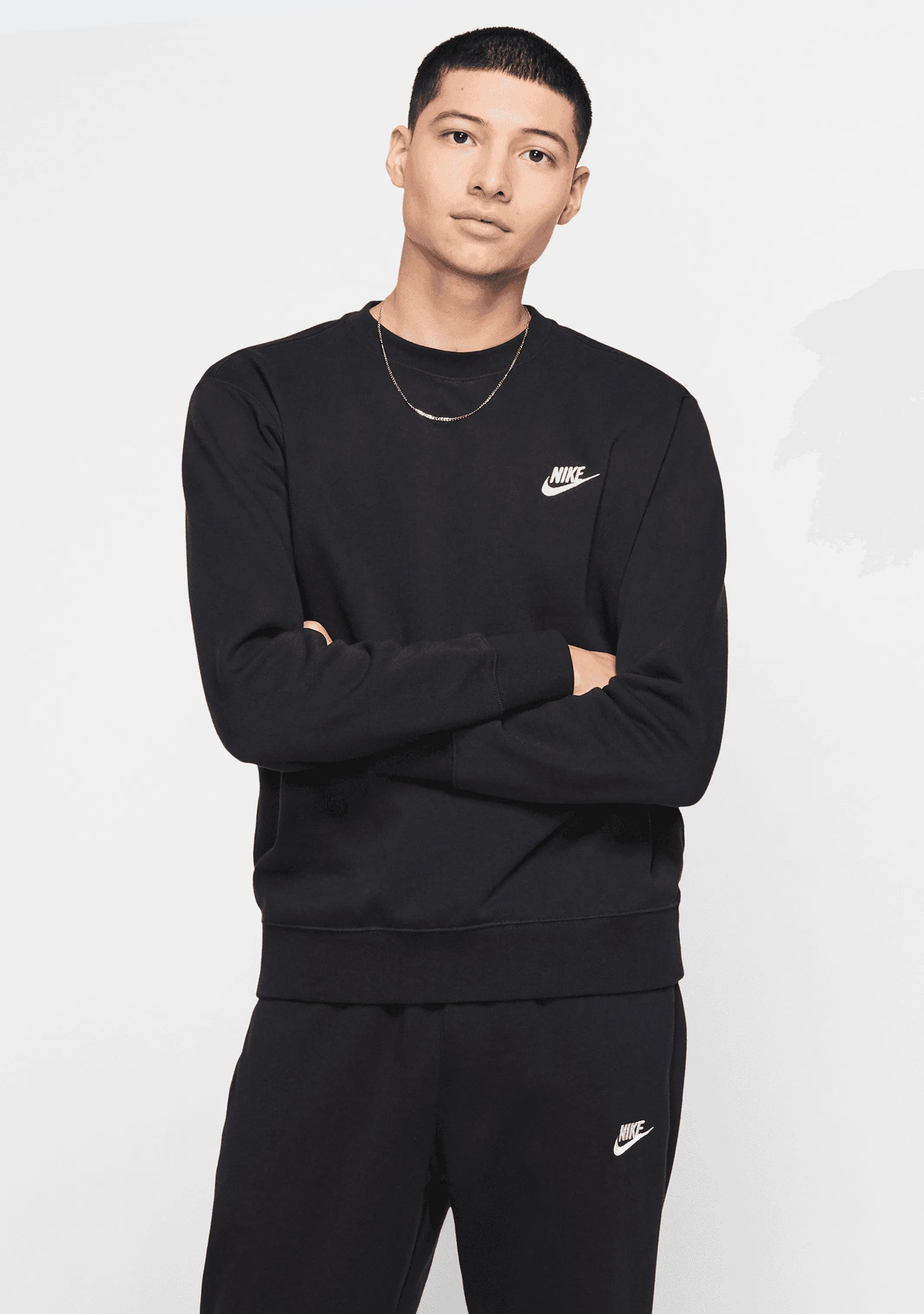 Nike Men's NSW Club Crew BB Black