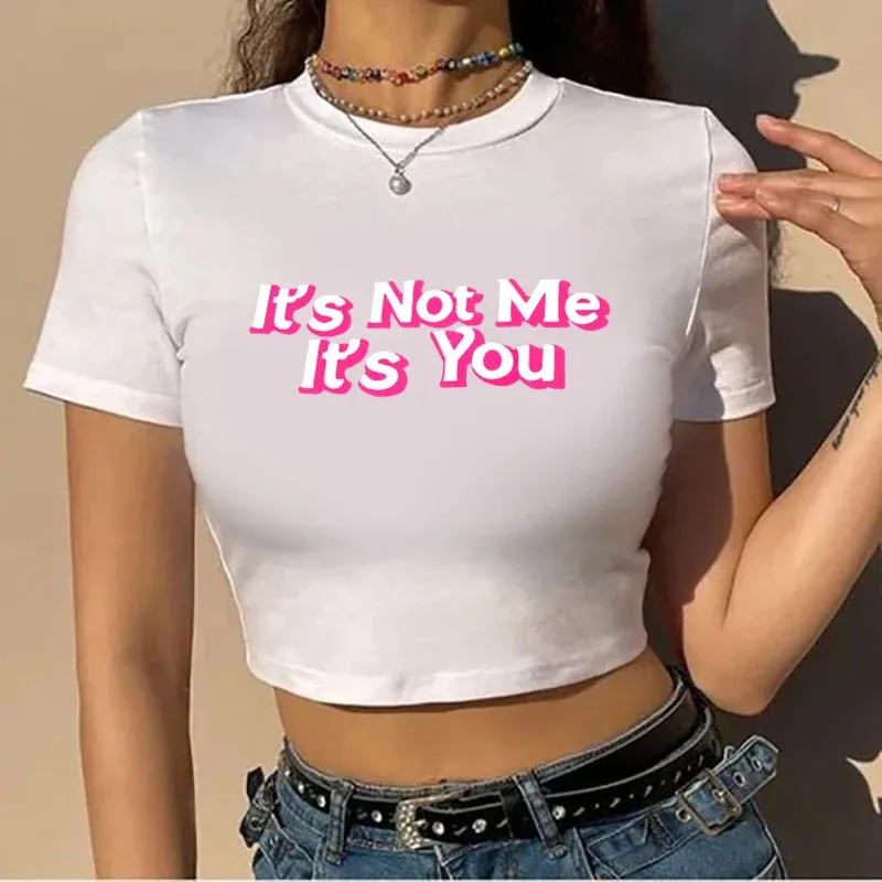 Not Me Not You Y2k Crop Top Fairy Grunge Crop Top