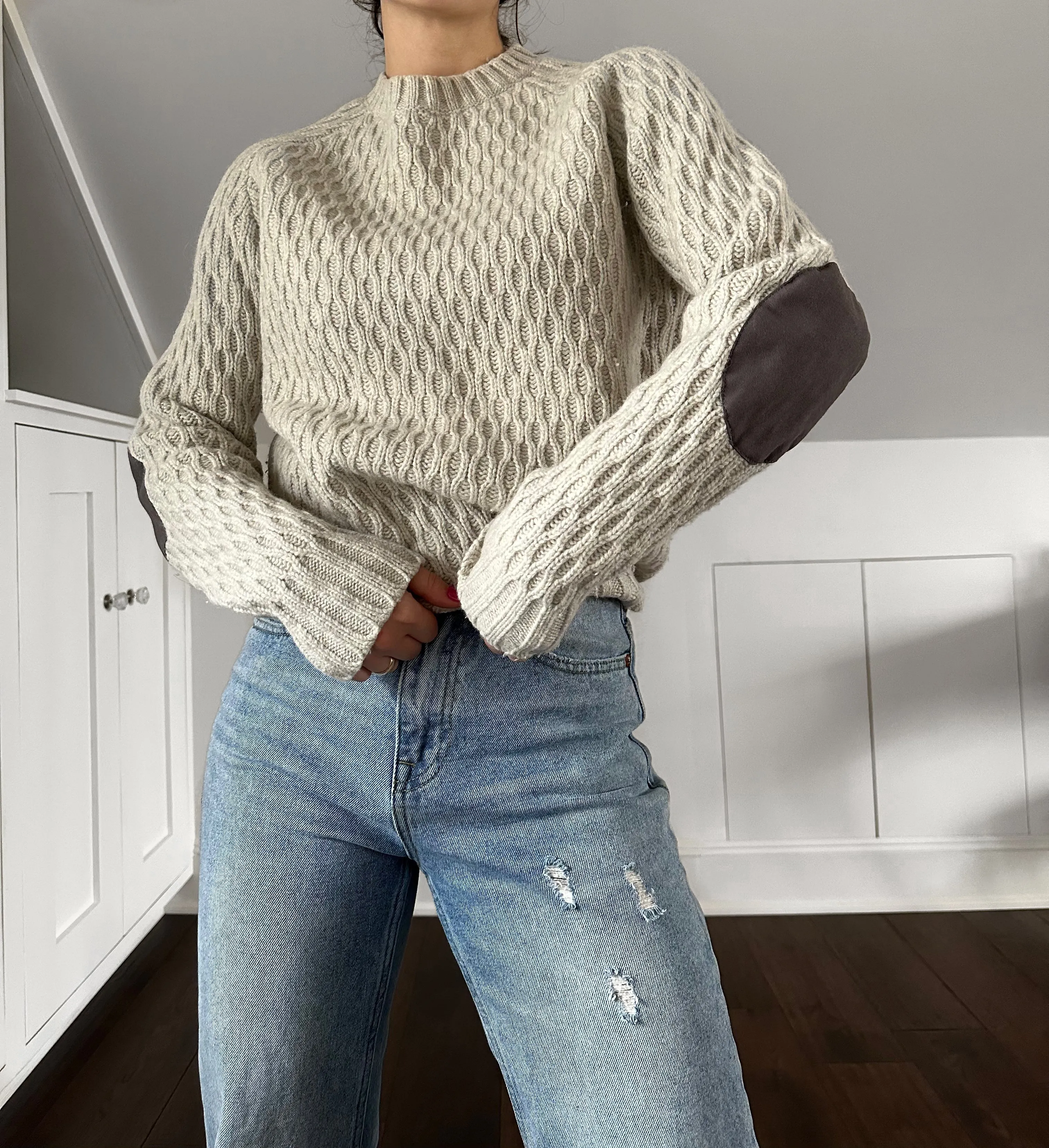 Patchwork Cable Sweater