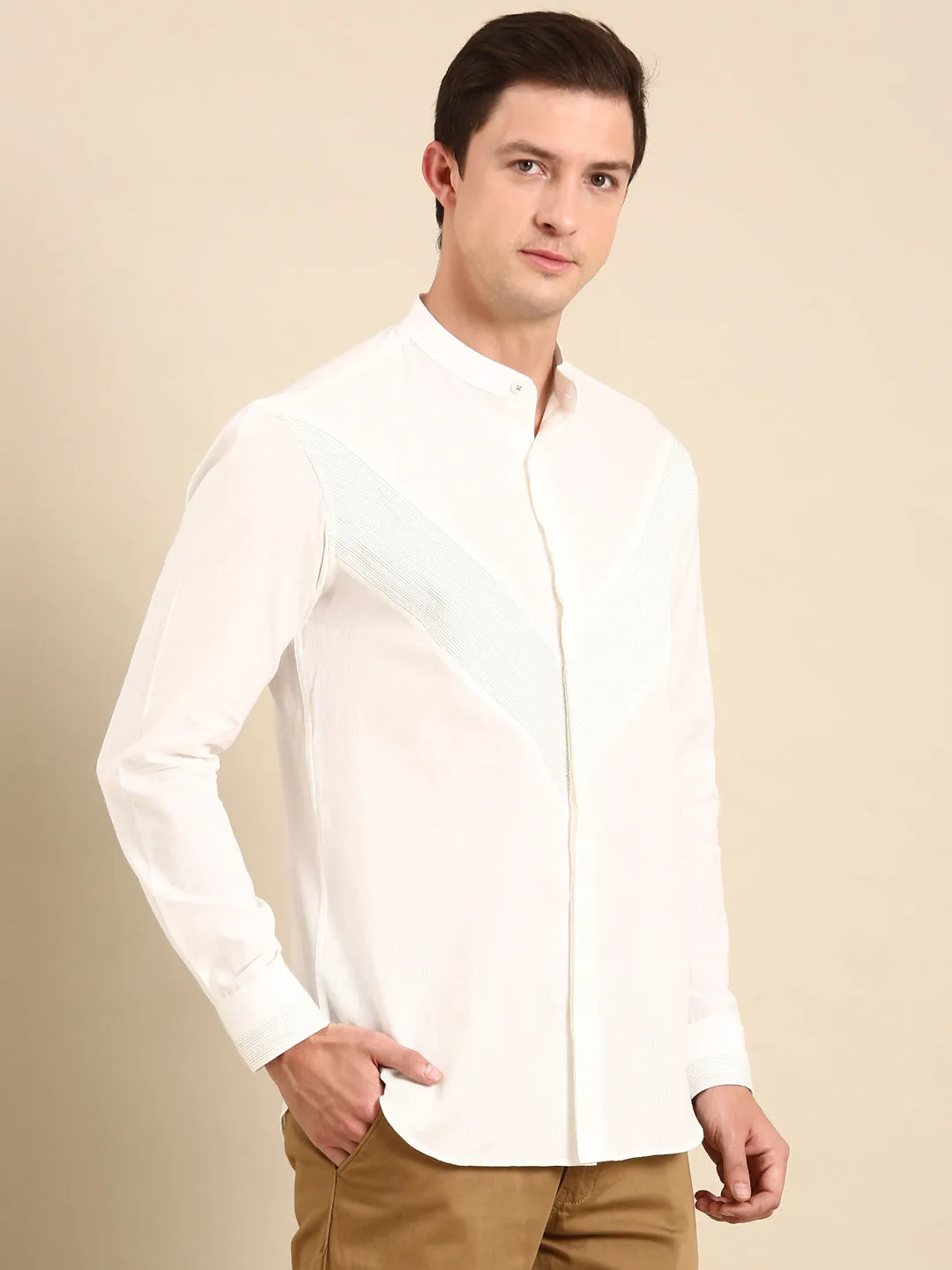 White Malai Cotton Shirt - MM0854