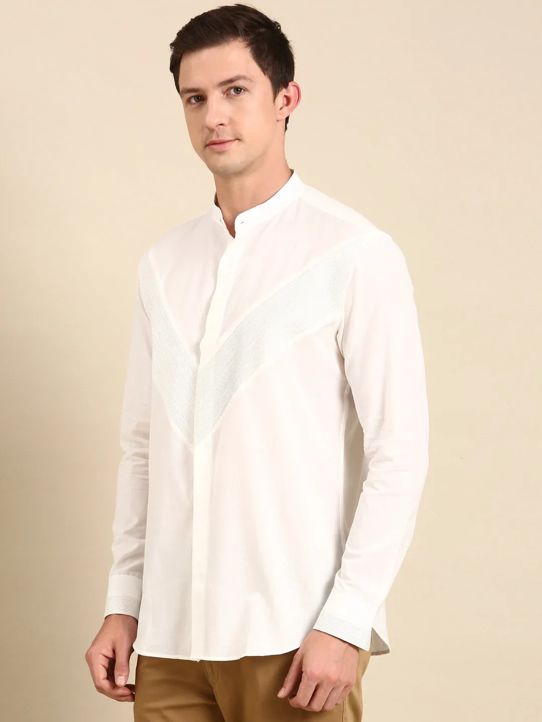 White Malai Cotton Shirt - MM0854